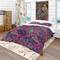 Designart 'Texture with Abstract Flowers' Bohemian & Eclectic Bedding Set - Duvet Cover & Shams